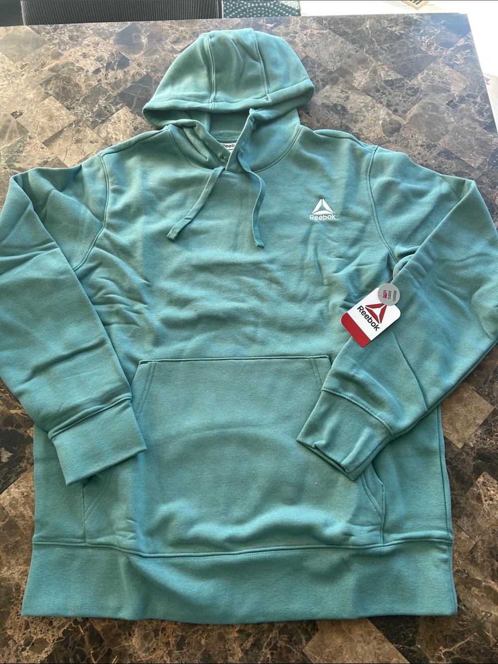 NWT 🆕 Reebok Men’s Teal Crewneck Hoodie size M